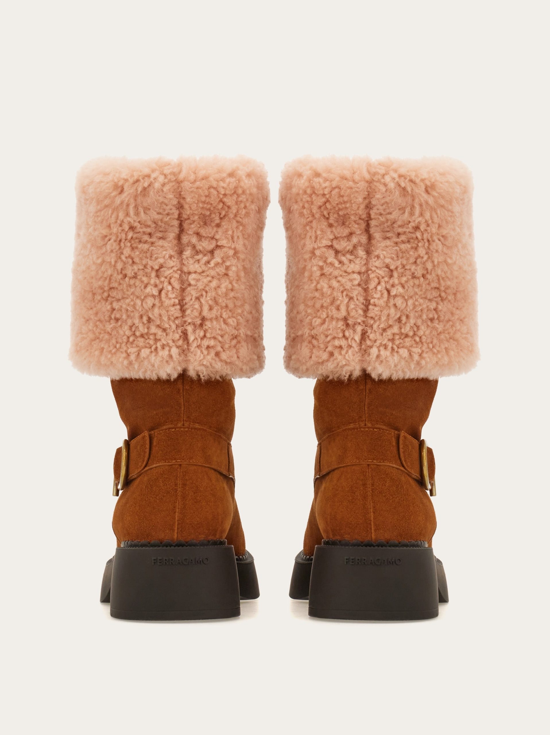 Ferragamo Ankle boot with chunky shearling detail - Image 6